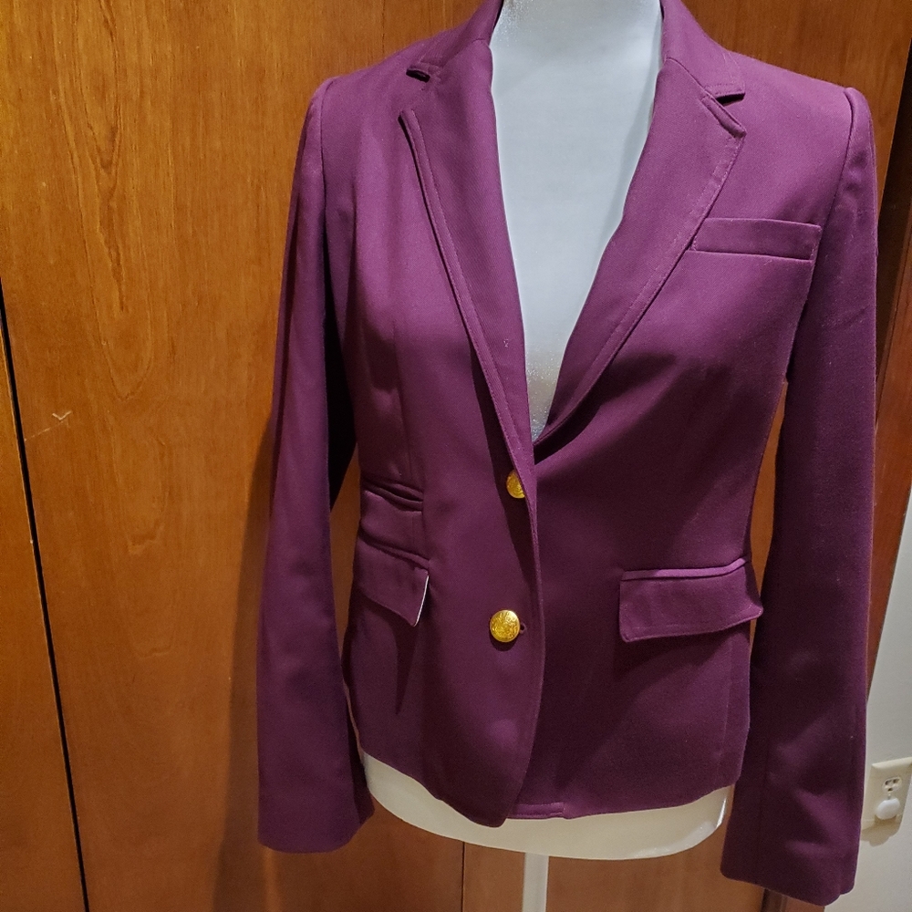 Wine colored boyfriend jacket